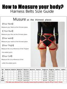 1pc Women's Gothic Style Adjustable Red PU Suspender, Suitable For Festivals, Clubbing, Attention-Grabbing Outfit Or Carnival Party Matching - Red - View 6