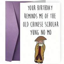 1张趣味贺卡，可折叠，生日礼物，祝福卡，贺卡，卡片，生日礼物 - 彩色 - 查看 8