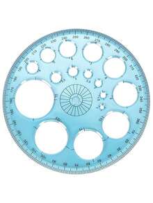 1pc Full Circle Colorful Protractor, Round Shaped Template Ruler, Essential For Handicrafts, 360 Degree Rotatable With Circle And Angle Scales, Suitable For Drawing, Sewing, Office And Study Supplies, Colorful Protractor Special Edition, 4.55 Inch Diameter, Ideal For Handicrafts, Sewing And Design Projects, Sewing Ruler,Rulers - Clear - View 12