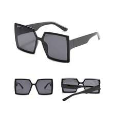 1 chiếc kính thời trang nữ gọng vuông kiểu retro thanh lịch. - màu đen - Xem 4