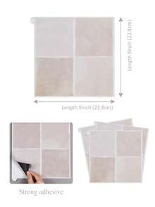 WoStick 4/10/20pcs 9"X9" Kitchen Backsplash Stickers Self-Adhesive Waterproof Square Tile Stickers - Pink - Milk Peach Sugar Cubes - View 4