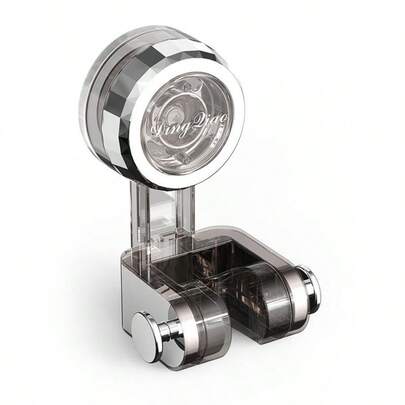 Suction Cup Shower Head Holder Wall Mount, No Drilling Required, Removable, Adjustable Height & Angle Handheld Shower Bracket, Transparent...