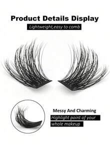 156 Pieces Of Clustered Individual False Eyelashes, Professionally Made, Natural Effect, D-Shaped Curl, Suitable For DIY Eyelash Extension For Glamorous Looks, Length 10-16mm, Natural Appearance Eyelash Clusters, Fluffy Clustered Eyelashes, DIY Eyelash Extension, Eyelash Clusters, Individual False Eyelashes, Eyelashes, False Eyelashes - D - Xem 4