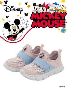 Disney 米奇官方授权联名款 | 一双儿童运动鞋，适合日常、节日、运动和户外活动穿着。穿着舒适贴合脚型，防滑、耐磨、透气。（男童运动鞋、男童板鞋、儿童运动鞋、女童运动鞋、女童板鞋） - 粉色 - 查看 1