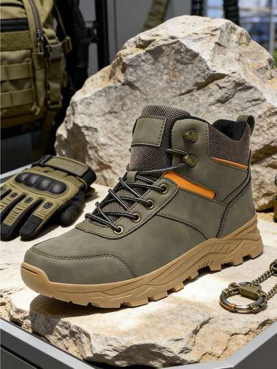 Men's Outdoor Hiking Shoes, New Trekking Shoes For Mountaineering, Climbing, Camping, Wear-Resistant Hiking, Running, Training, Sports Casual Shoes