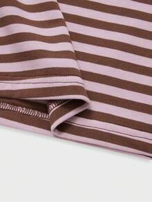 QUNGIGU Blusa feminina básica de manga comprida com gola redonda, estilo casual, solta e confortável para o outono. - Rosa - Ver 4
