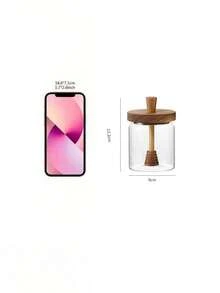 1pc Glass Honey Jar, Honey Bottling Jar, Airtight Honey Container For Home Kitchen Use - View 8