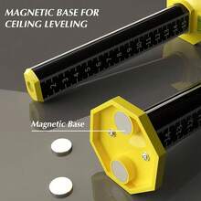 1pc Aluminum Alloy Ceiling Leveling Tool - Precision Gradient Bar, For Perfect Wall And Tile Alignment, Industrial Measuring Instrument - Black - View 3