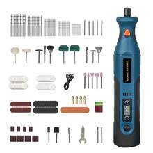 7.4V Lithium Power Electric Grinder, Compact Handheld Engraving Tool, Portable Rotary Kit For Polishing Drilling Grinding Jade Stone Crafting - Dusty Blue - View 3