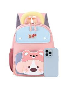 新款时尚卡通轻便耐用小背包大容量女童书包 - 粉色 - 查看 3