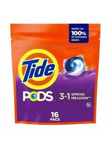 PODS Liquid Laundry Detergent Packs Spring Meadow Scent With 3-In-1 Technology For Ultimate Cleaning Power. These Pre-Measured Pacs Combine Detergent Stain Remover And Brighteners To Target Stubborn Stains And Odors In All Temperatures. Ideal For Large Families 16 Count Activewear And Everyday Laundry In Both HE And Standard Machines. The Dissolvable Film Releases A Burst Of Freshness That Lasts Providing Complete Care For Colors And Whites With Effortless Convenience In Every Load. - Đơn - Xem 2