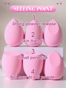5pcs Random Shape Makeup Sponges, Suitable For Cream And Powder Concealer, Loose Powder Makeup Tools - Multicolor - View 4