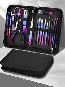 指甲钳套装，16件套指甲工具套装，家用美容指甲钳套装，附带收纳袋，方便携带。 - 查看 3