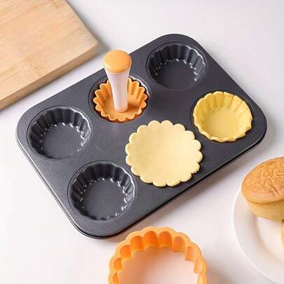 一套塑料烘焙模具，适用于烘焙迷你挞皮、糕点、奶油蛋糕、迷你派和甜点。