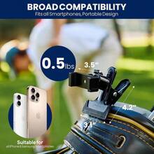 Record Your Swing Bag Phone Holder Clip To Your Bag No Equipment Needed Quick Setup Fits Any Cellphone - Standard - View 4