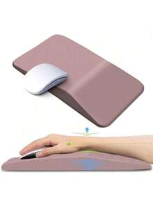 大型人体工学鼠标垫，带腕托，缓解腕部疼痛，电脑及无线鼠标垫，凝胶记忆海绵材质，13x8 英寸 - 查看 3