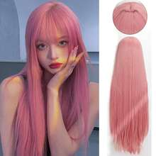 YEWELL Tóc giả thẳng dài 95cm (38 inch) có mái, chất liệu sợi tổng hợp chịu nhiệt, tự nhiên và mềm mại, phù hợp cho hóa trang nữ, sử dụng hàng ngày, trông rất thật và tự nhiên, là món quà lý tưởng cho các bữa tiệc, Giáng sinh, sinh nhật. Có các màu: Đỏ, Trắng, Vàng, Xanh lá cây, Cam, Hồng, Xanh dương, Đen. - Nhiều màu - Xem 15