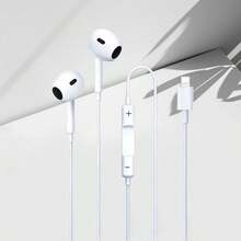 REMAX Trådbundna in-ear-hörlurar kompatibla med Apple iPhone 15/14/13/12/11 och Android-telefoner med typ C. HD-röstsamtal. - Visa 2