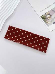 1条新款波点瑜伽弹力发带，时尚波点化妆发带，运动健身吸汗带 - 彩色 - 查看 12