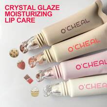 10ml Tinte labial cristalino hidratante, Tinte labial hidratante, Tinte labial hidratante de 4 colores, Acabado espejo acuoso hidratante, Reduce las líneas finas, Larga duración, Cuidado labial diario - Multicolor - Ver 3