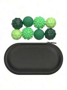 4/8PCS Magnetic Silicone Ball Set Textured Fidget Toys Assorted Colors Black Green Pink Purple Stress Relief For Office Classroom Company All Year Use - 彩色 - 查看 11