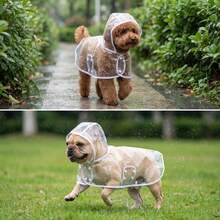 XS-3XL EVA Transparent Pet Raincoat, For Small To Medium Dogs - Blue - View 5