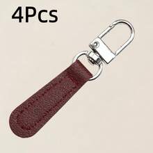 Lengüeta desmontable para cremallera con cuero, cremallera de cuero y metal reemplazable, para bolsos, ropa y diversas cremalleras - multicolor - Ver 25