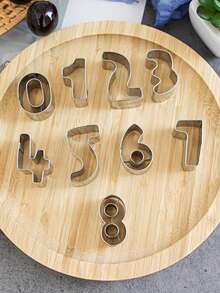 9件套不锈钢0-9数字饼干模具，DIY蛋糕装饰 - 彩色 - 查看 12