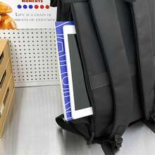 Large Capacity Roll-Top Backpack, Outdoor Casual Sports Backpack For Men - Black - View 8