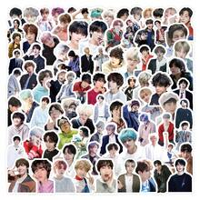 105张B-T/S贴纸，Kpop粉丝周边，卡通贴纸，笔记本电脑/手机/行李箱/杯子贴纸，DIY剪贴簿贴纸，装饰品，生日礼物 - 彩色 - 查看 2