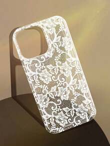 1pc 1pc Romantic Lace Pattern Soft Transparent Airbag Phone Case, Compatible With IPhone 11/12/13/14/15/16 Pro Max Iphone 17 Pro Max Case - 多色 2 - 查看 10