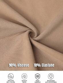 Ribbed Tank Tops For Women Built In Bra High Neck Racerback Shelf Bra Summer Casual Comfortable Yoga Shirts Sleeveless Undershirt - 卡其色 - 查看 8