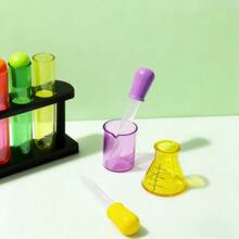 1 Set de Kit de Experimentos Científicos Coloridos, Herramientas Educativas Divertidas para Experimentos, Set de Experimentos Multicolor que Incluye Tubos de Ensayo, Vasos de Precipitados, Cuentagotas y Tazas Medidoras, Suministros Agradables para Experimentos Científicos en el Hogar y el Aula, Adecuado para Educación Familiar, Actividades en el Aula y Entusiastas de la Ciencia, Experimentos Interactivos y Divertidos - Serie de experimentos de color - Ver 7
