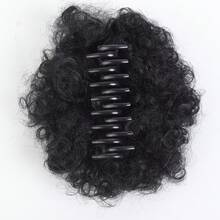 4 Inch Synthetic Hair Scrunchie Ponytail, Detachable African Natural Fluffy Curly Hair Bun - Dark Brown - View 14