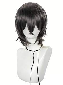 Peluca de 12 pulgadas para festival de música, fiesta de cosplay, personaje de película famosa, peluca de estilo profesional, fibra corta resistente al calor y cómoda, adecuada para principiantes, ideal para vacaciones, carnavales, conciertos de música, convenciones de anime, moda de fiesta. Pelucas naturales (varios colores disponibles) - Dos Tonos - Ver 17