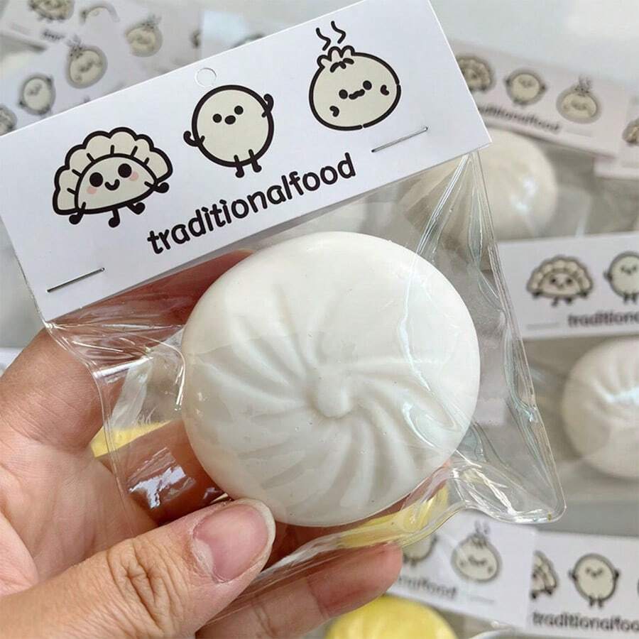 Stress Relief Squeezy Bun, Slow Rebound Fluid Ball Shaping Nose, Imitation Custard Dumpling Squeeze Toy, Student Desk Stress Relief Toy, Creative Soft Rubber Finger Toy, Gift