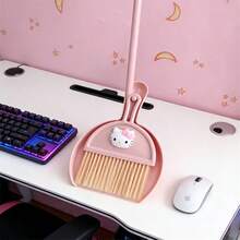 SANRIO 1 pieza Juego de limpieza de escritorio mini lindo y de dibujos animados - Juego de escoba y recogedor pequeño para mesa, teclado, pelo de mascota, uso en el hogar y la oficina - Multicolor - Ver 7