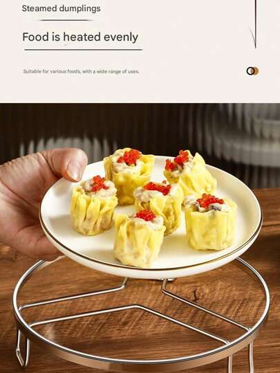 Multifunctional Stainless Steel Steamer Rack, 3-Tier Steamer Stand Suitable For Buns And Bread, Heat-Resistant Pot Holder