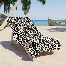 1 Stück super saugfähiges ultrafeines Faser Strandtuch mit Leoparden Muster, ideal für Strand, Camping, Reisen oder Pool, schnell trocknend - 2 - Übersicht 3