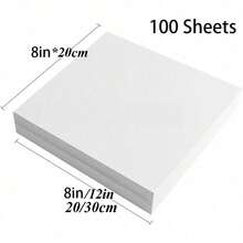 100片 8"X8" / 10"X12" 预裁中等重量绣花衬布，适用于机绣和手缝，适配 4"X4" 和 6"X6" 绣框 - A - 查看 2