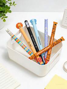 Bộ 6 bút bi xóa được hình động vật, nhiều kiểu dáng, thân bút in chất lượng cao, mực nhiều màu sắc, viết trơn tru, có tẩy tích hợp, bút bi dễ xóa 0.7mm, quà tặng học sinh. - nhiều màu - Xem 6