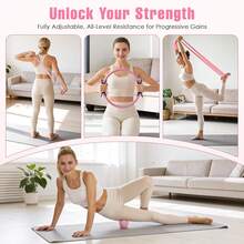 Pilates Equipment, Pilates Kit Home Workouts, Home Pilates Essentials Kit Women With Pilates Ring And Ball Set, Socks, Ankle Resistance Bands With Cuffs, Resistance Band And Massage Ball... - 1 - View 7