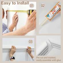 Self-Adhesive Wall Decorative Trim, Easy Installation, High Strength Material - A - View 4