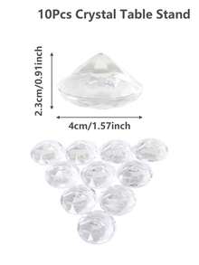 Bộ 10 chiếc giá đỡ thiệp cưới đính đá, giá đỡ thiệp bàn hình kim cương bằng acrylic trong suốt, giá đỡ số bàn cưới, giá đỡ thiệp tiệc cưới, đồ dùng cho lễ cưới, trang trí tiệc đính hôn, trang trí tiệc cô dâu, trang trí đám cưới, trang trí tiệc mừng em bé, trang trí tiệc sinh nhật, trang trí Ngày của Mẹ, quà cưới, tạo điểm nhấn độc đáo. - Kim cương pha lê - Xem 12