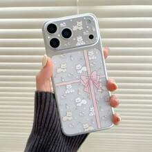 Cartoon Phone Back Film For IPhone 16 Pro/17 Pro/16 Pro Max/17 Pro Max Series, Matte Texture, PET Material Anti-Scratch Anti-Slip, Cute Bear Pattern, Suitable As Birthday/Holiday Gift For Girlfriend - MultiWarna - View 9