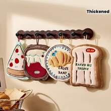 可爱高性价比挂式手巾，厨房浴室超强吸水加厚抹布，适用于厨房、浴室和卧室，清洁用品，家居小工具 - 彩色 - 查看 2