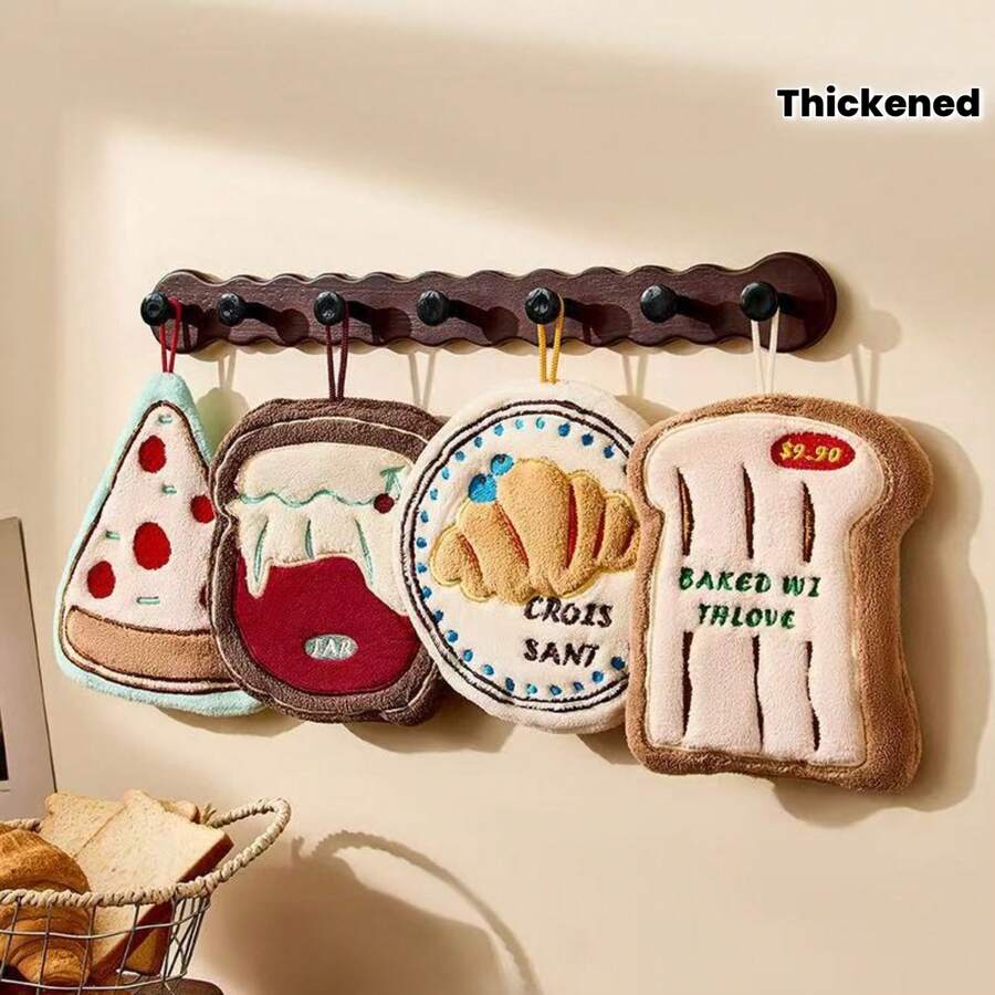 可爱高性价比挂式手巾，厨房浴室超强吸水加厚抹布，适用于厨房、浴室和卧室，清洁用品，家居小工具