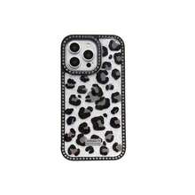 Cheetah,Leopard Print 1pc Luxury Leopard Print Rhinestone Transparent Phone Case, Compatible With IPhone 17/17 Air/17 Pro/17 Pro Max/16 16 Pro 16 Plus 16 Pro Max 15 14 13 Pro Max 13 12 11, Soft Shock-Proof Anti-Fall Full Coverage Phone Case - Black - View 5