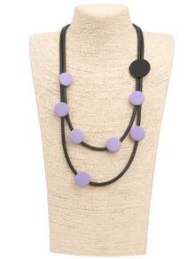 MARLIWOO 1件手工多层串珠波西米亚风时尚项链，女士款 - 彩色 - 查看 17