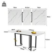 Dining Tables - White+Black - View 2